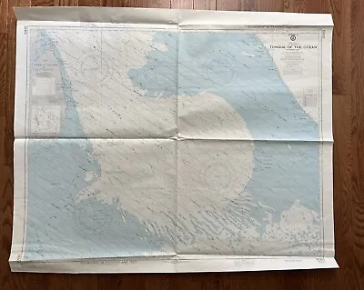 Vintage 1980 The Bahamas Tongue Of The Ocean Nautical Chart Map - 47” X 34” • $17