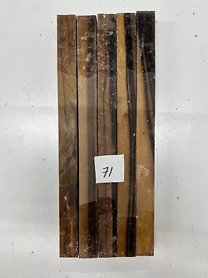 5 Pack Macassar Ebony Turning Wood Blanks | Air Dried | 12 X 1 X 1  #71 • $7.71