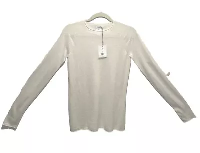 NWT Vince Women's Cashmere/Silk Ivory Lightweight Semi Sheer Pullover  Size XS • $115