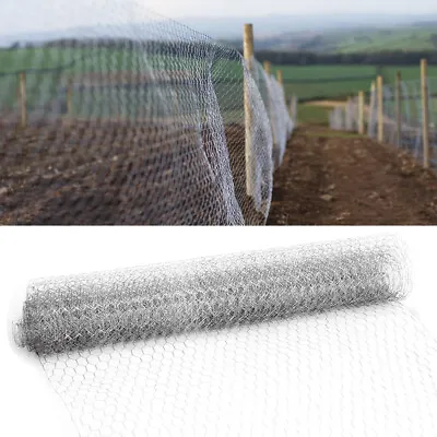 £20.95 • Buy 13m-50m Long Galvanised Chicken Wire Netting Mesh Net Fence Rabbit Aviary Pet