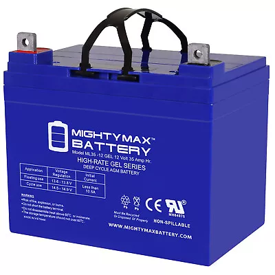 Mighty Max 12V 35AH GEL NB Battery Replaces Pride Mobility TSS300 Powerchair • $84.99