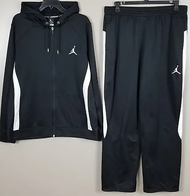 Jordan Basketball Dri-fit Suit Sweatsuit Hoodie + Pants Set Black (size  Xl) • $134.99