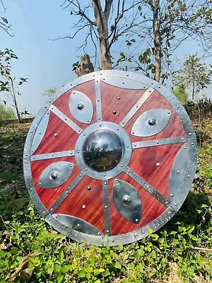 £144 • Buy Ragnar Authentic Viking Shield Viking Wall Art Medieval Wooden Viking Shield