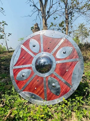 £144 • Buy Ragnar Authentic Viking Shield Viking Wall Art Medieval Wooden Viking Shield
