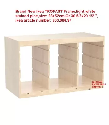Ikea TROFAST Framelight White Stained Pine93x52cm / 36 5/8x20 1/2   20308697 • £134.99