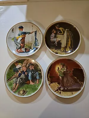 Set Of 4 Vintage Knowles Norman Rockwell Tom Sawyer Plates • $10