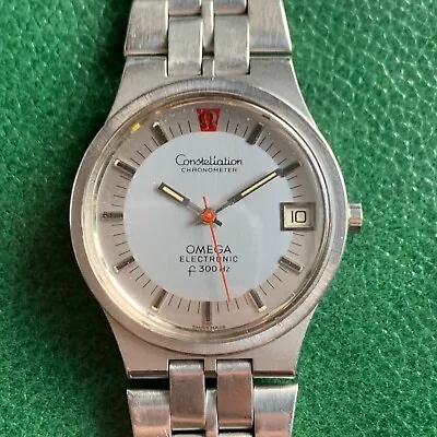 $575 • Buy Vintage Omega F300 Constellation Chronometer Tuning Fork Wristwatch OG Bracelet