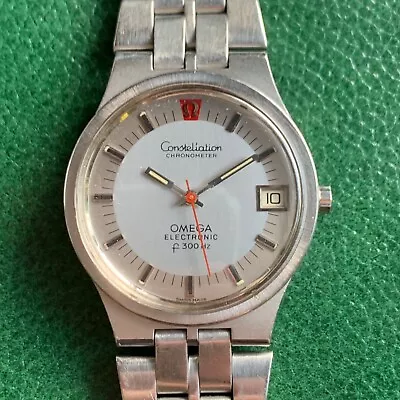 Vintage Omega F300 Constellation Chronometer Tuning Fork Wristwatch OG Bracelet • $549