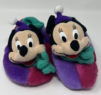 The Walt Disney Co Mickey’s Stuff For Kids Minnie Mouse Slippers Kid’s Size 9-10 • $13.60