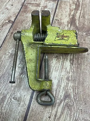 $19.99 • Buy VINTAGE Yellow Better Built Jaw Mini Table Clamp Anvil Bench Vice Jewelers Vise