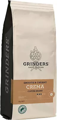 Grinders Coffee Crema Roasted Beans 1kg Manufactured In Australia 100% Arabica • $33.62