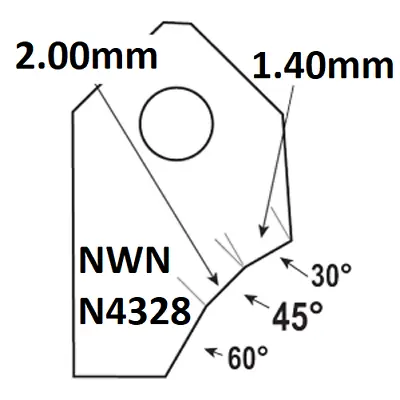 45°-2.00mm.Valve Seat Cutting Carbide Tip BitSERDI NEWEN ROTTLER SUNNEN GOODSON • $18.30