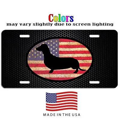 Dachshund Aluminum License Plate Car Truck SUV Tag Black • $16.95