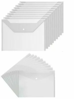 A4/A5 Plastic Clear Stud Document Holder Paper Secure Project Folder Office Home • £8.19