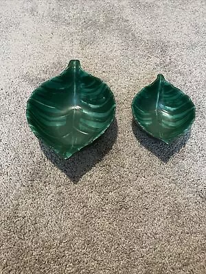 Opalhouse 2pc Melamine Leaf Nesting Bowl Set /Green/Botanical/Tropical VGC • $5