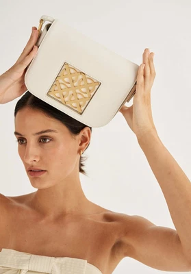 $145 • Buy Oroton Lane Crossbody Bag Cream Rrp $429