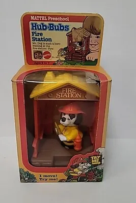 Vintage 1975 Mattel Hub-Bubs Fire Station Playset With Box #9307 READ DESCRIPT • $15.99