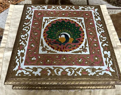 Wooden Meenakari Mukhwas Box Dry Fruit Box 10”x 10” • $49.80