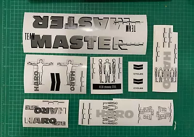 Haro Master 1989 Bmx Sticker Decals Black And White • $61.13