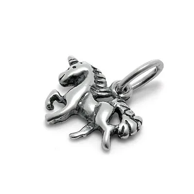 Tiny 925 Sterling Silver Unicorn Charm Fairytale Fairy Tale Flying Charms • £7.45
