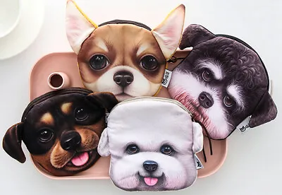 Dogs Puppies Pets Fluffy Toy Novelty Cute Purse Wallet Cosmetic Pouch Coin Bag  • £4.29