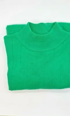 NEIL MARTIN Sweater 42In Pit To Pit Green Mock Turtleneck Lambswool VTG • $24.99