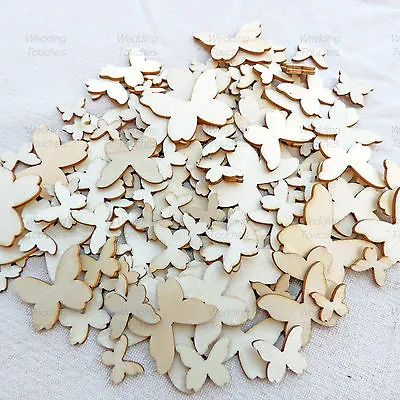 Butterfly Plain Wooden Shabby Chic Craft Scrapbook Vintage Confetti Butterflies • £20.89