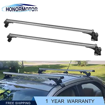 2Pcs Universal 48  Luggage Roof Rack Carrier Cross Bars Aluminum & 3 Kinds Clamp • $50.89