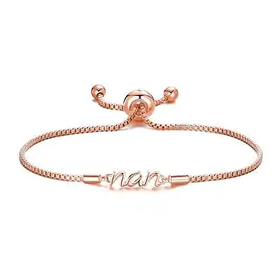 Rose Gold Plated Nan Bracelet Created With Zircondia® Crystals • £9.99