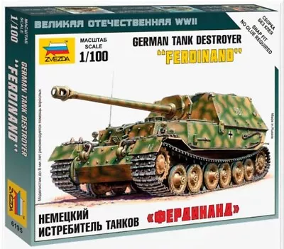 Zvezda: 1/100 SD.KFZ.184 Ferdinand Tank - Model Kit • $10