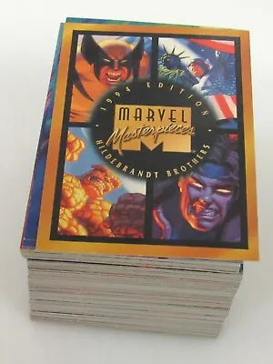 1994 Fleer Marvel Masterpieces Complete 140 Card Base Set Fair To Very Good VG • $33.96