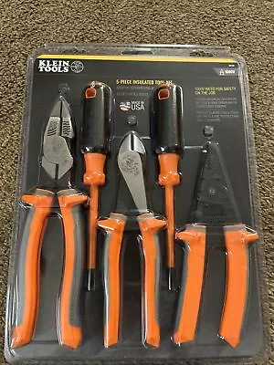 Klein Tools 1000V 5-Piece Insulated Tool Kit Safety Rated 9415R - USA MADE • $62