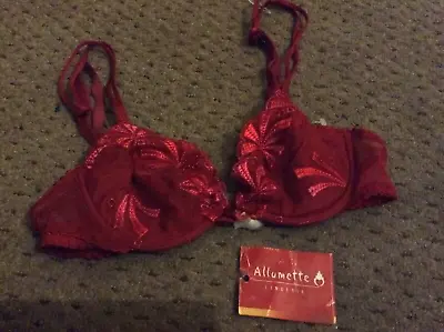 £1.50 • Buy Allumette Lingerie 32 A Underwired Floral Bra In Red