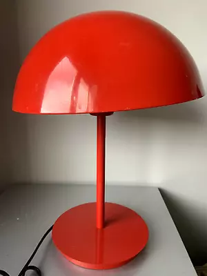 £120 • Buy Vintage Guzzini Style Mushroom Red Dome Lamp 80s Space Age UFO Modernist MCM