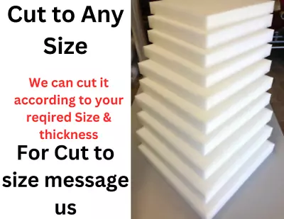 £9.99 • Buy High Density Foam Sheets Cushions Seat Pads CUT To ANY Size Upholstery Foam