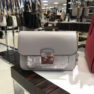 New MICHAEL Kors Sloan Editor Small Shoulder Bag Aluminum Silver Colorblock Bag • $189.99