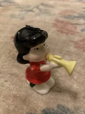 Vintage Peanuts Lucy Trumpet 1952 Christmas Ornament *Cracked* • $9.99