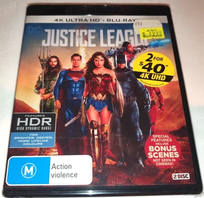 $14.95 • Buy Justice League 4K Ultra HD Blu-ray