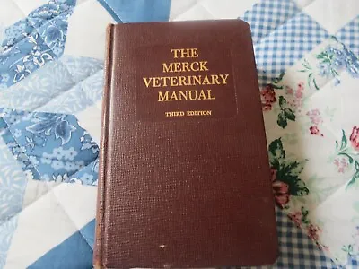 Vintage The Merck Veterinary Manual 3rd Edition ~ 1967 Hardcover Tabbed Pages • $24.99