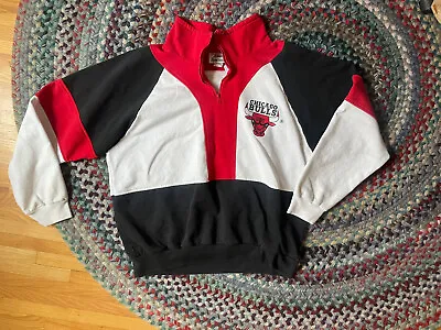 RARE 80s 90s Vintage Chicago Bulls Youth Jacket XL USA MADE JORDAN • $49.40