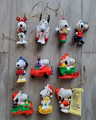 Lot Of 10 Vintage United Feature Syndicate Peanuts Snoopy Christmas Ornaments • $24.99