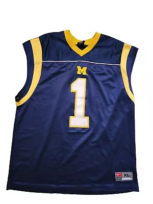 Michigan Wolverines #1 Sewn Nike Basketball Jersey Go Blue Adult XL • $19