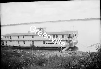 B&w Negative Dixie Queen Showboat Mississippi River Greenville Vintage Steam • $37