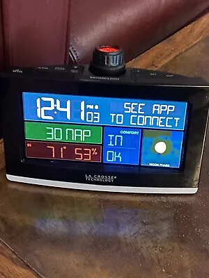 La Crosse Technology C82929 WiFi Projection Alarm Clock W/ AccuWeather Forecast • $23