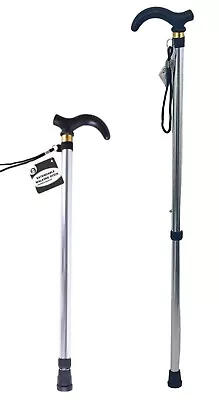 Adjustable Aluminium Extendable Walking Stick Lightweight Travel Walking Sticks • £8.25