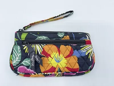 Vera Bradley JAZZY BLOOMS Zip Wristlet Wallet Credit Card Slips Purse Clutch VGC • $17.99