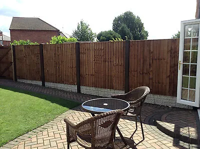 £59.99 • Buy H-Shaped Concrete Fence Post Extender / Extension Steel Brown Up To 8 Feet