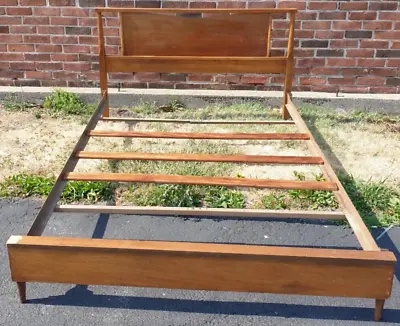 Bassett Gala Full Size Headboard/Footboard Bed Frame MCM Wooden • $319.99