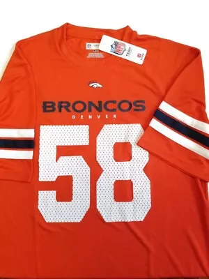 NFL Denver Broncos Von Miller #58 Short Sleeve 2 Sided Shirt Mens Size L Orange • $19.07