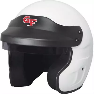 G-Force 13002MEDWH Race Driving Helmet GF1 Open Face Gloss White Medium NEW • $199.20